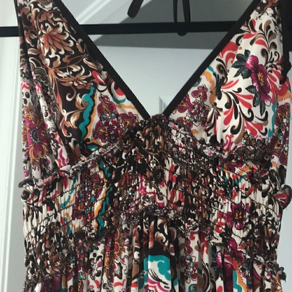 Spring Mini Halter Dress Beautiful Pattern - Small - Picture 2 of 3